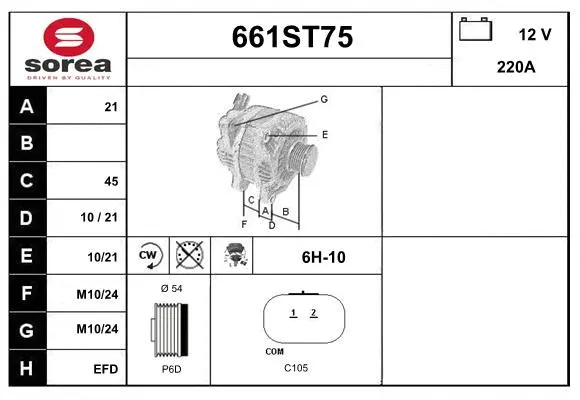 Alternator (661ST75)