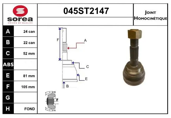 Joint Kit, drive shaft (045ST2147)