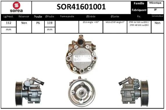 Hydraulic Pump, steering (SOR41601001)