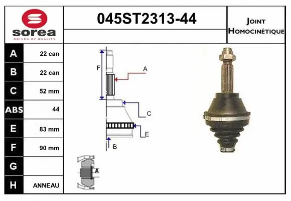 Joint Kit, drive shaft (045ST2313-44)