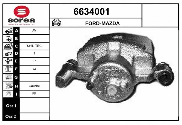 Brake Caliper (6634001)