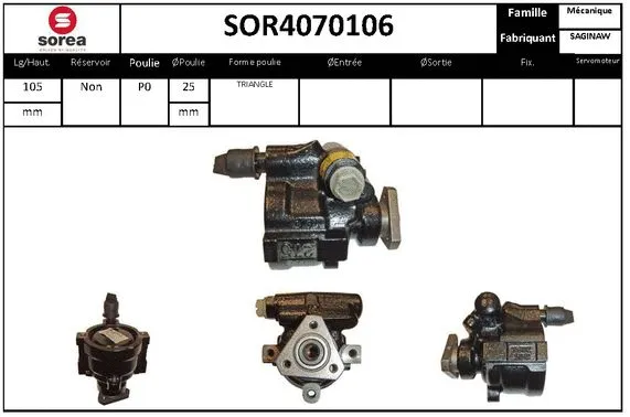 Hydraulic Pump, steering (SOR4070106)