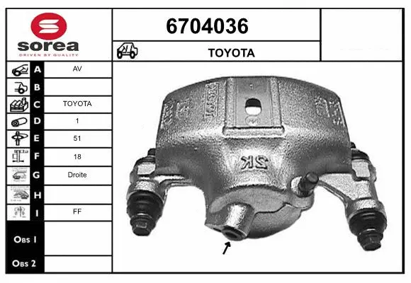 Brake Caliper (6704036)