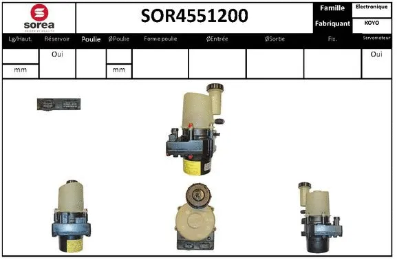 Hydraulic Pump, steering (SOR4551200)