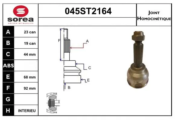 Joint Kit, drive shaft (045ST2164)