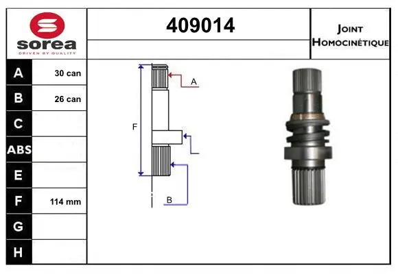 Joint Kit, drive shaft (409014)