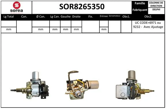Steering Column (SOR8265350)