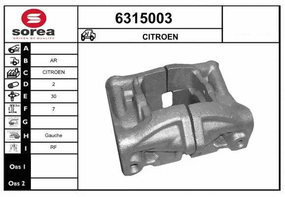 Brake Caliper (6315003)
