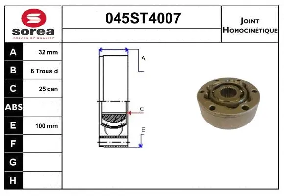 Joint Kit, drive shaft (045ST4007)