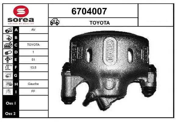 Brake Caliper (6704007)