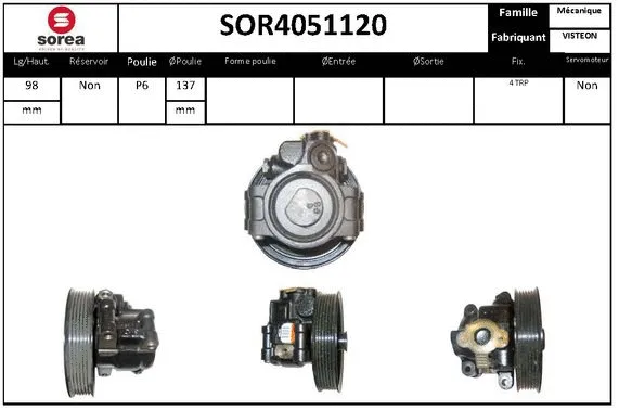 Hydraulic Pump, steering (SOR4051120)