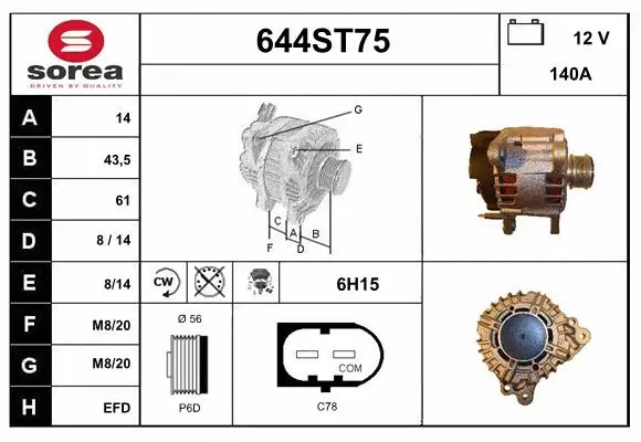 Alternator (644ST75)