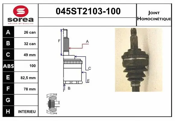Joint Kit, drive shaft (045ST2103-100)