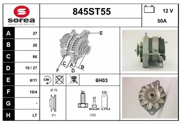 Alternator (845ST55)