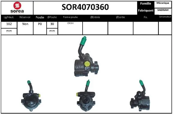 Hydraulic Pump, steering (SOR4070360)