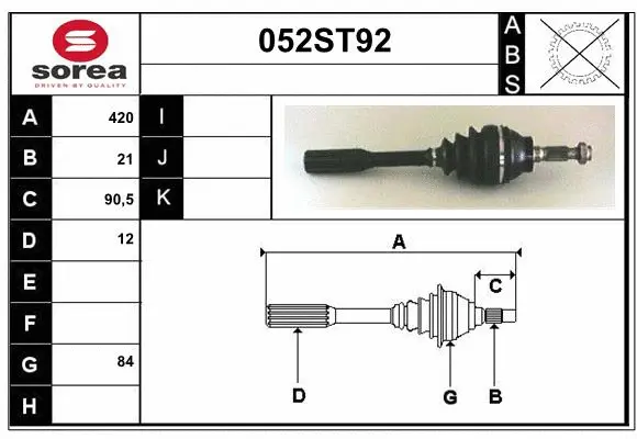 Drive Shaft (052ST92)