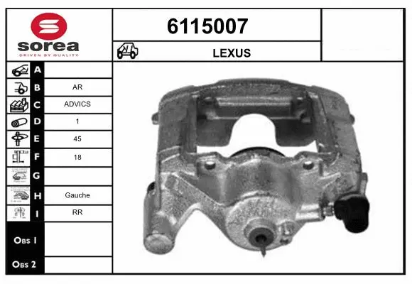 Brake Caliper (6115007)