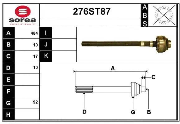 Drive Shaft (276ST87)