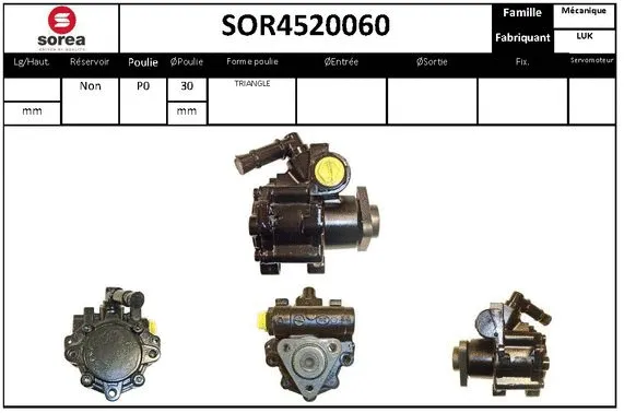 Hydraulic Pump, steering (SOR4520060)