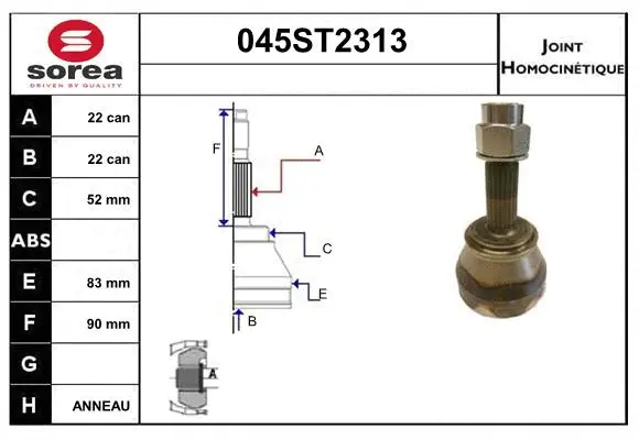 Joint Kit, drive shaft (045ST2313)