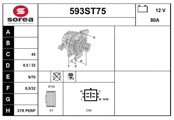 Alternator (593ST75)
