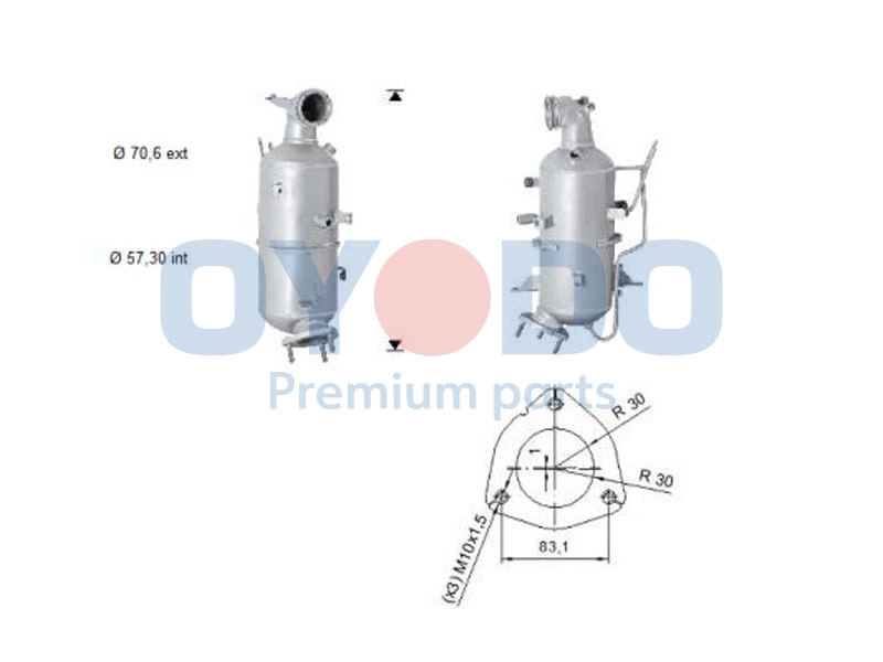 Soot/Particulate Filter, exhaust system (20N0154-OYO)