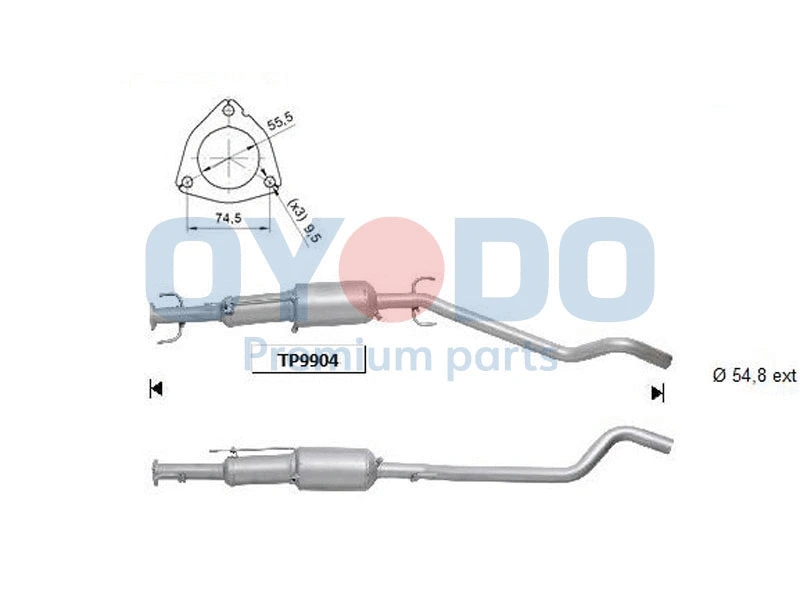 Soot/Particulate Filter, exhaust system (20N0127-OYO)
