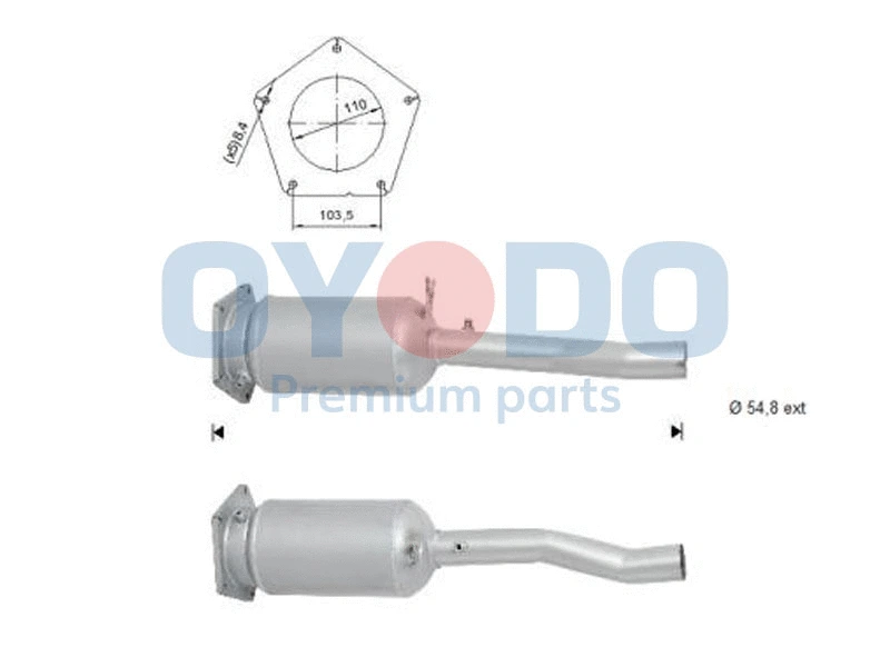 Soot/Particulate Filter, exhaust system (20N0028-OYO)