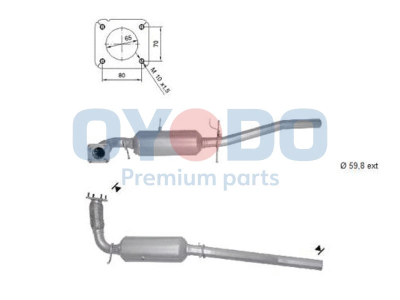 Soot/Particulate Filter, exhaust system (20N0073-OYO)