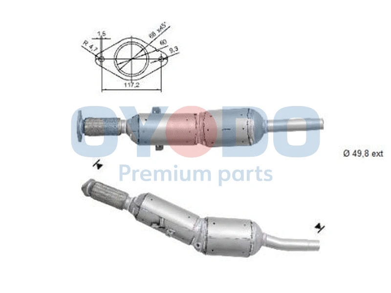 Soot/Particulate Filter, exhaust system (20N0016-OYO)