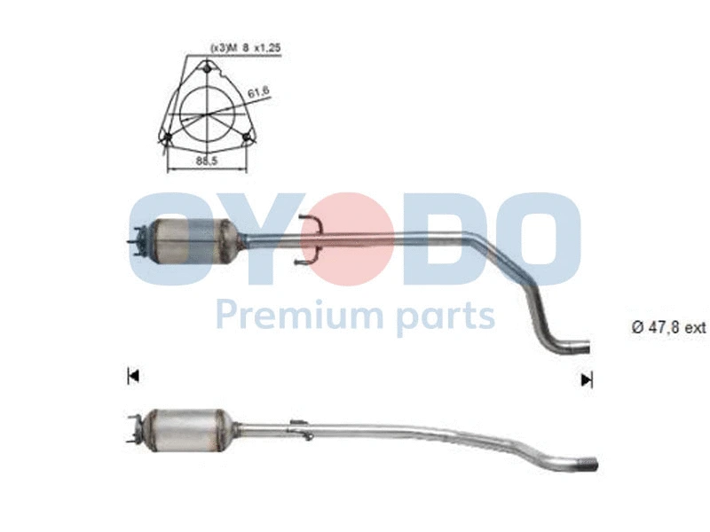 Soot/Particulate Filter, exhaust system (20N0096-OYO)