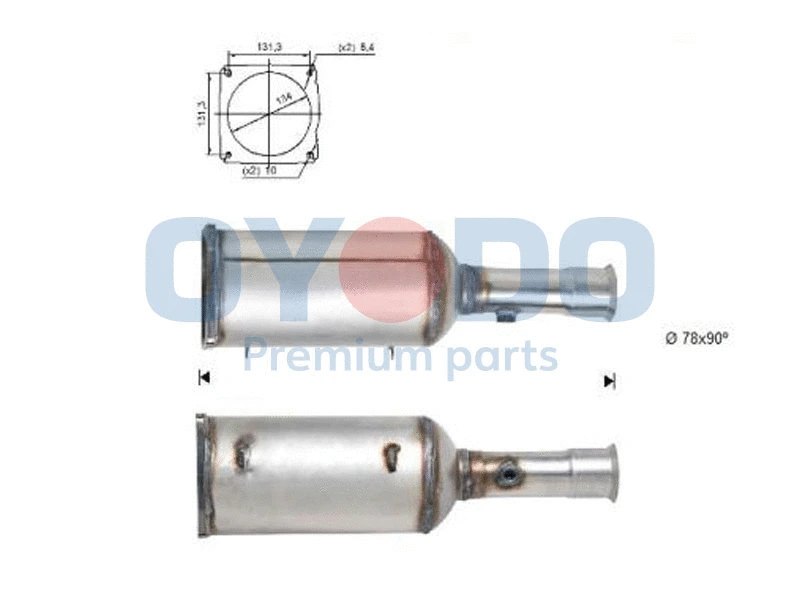 Soot/Particulate Filter, exhaust system (20N0083-OYO)