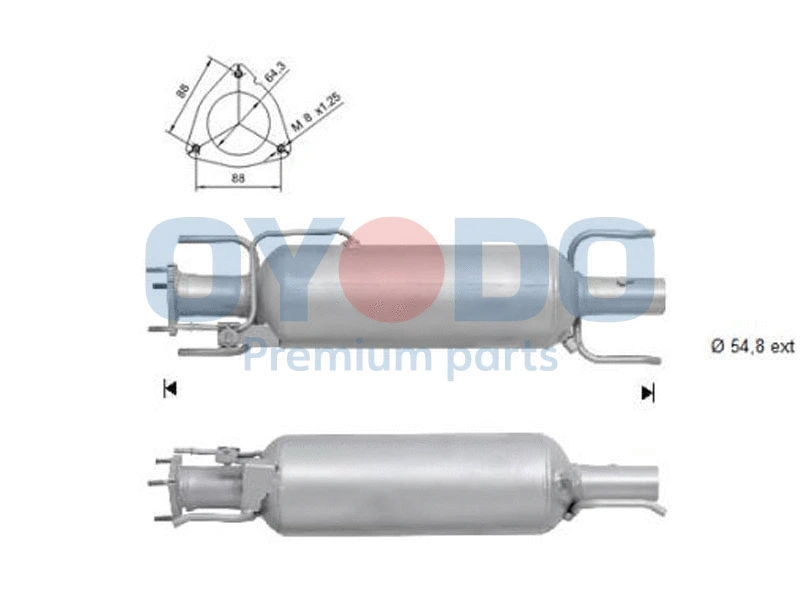 Soot/Particulate Filter, exhaust system (20N0046-OYO)