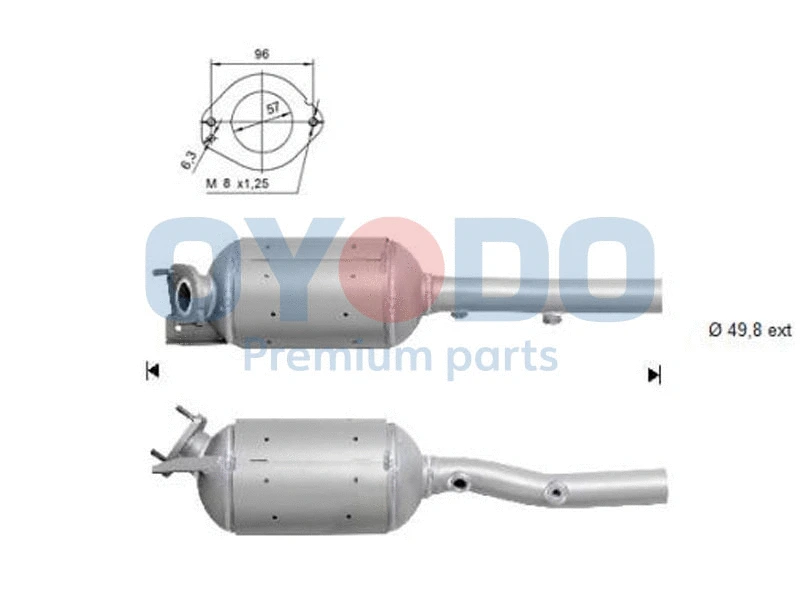 Soot/Particulate Filter, exhaust system (20N0038-OYO)
