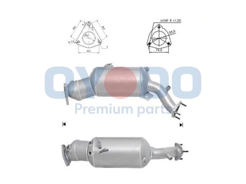 Soot/Particulate Filter, exhaust system (20N0109-OYO)