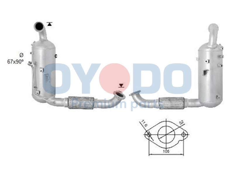Soot/Particulate Filter, exhaust system (20N0057-OYO)