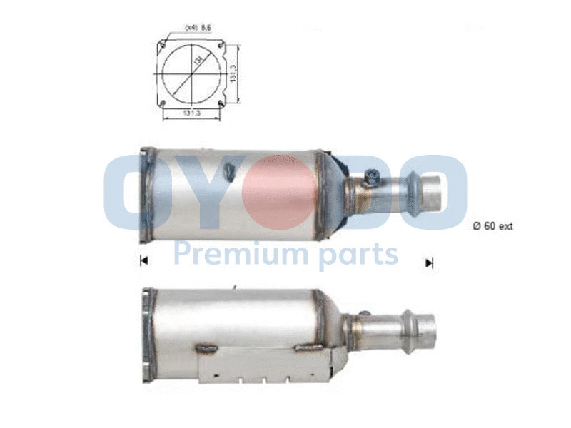Soot/Particulate Filter, exhaust system (20N0021-OYO)