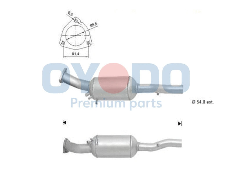 Soot/Particulate Filter, exhaust system (20N0022-OYO)