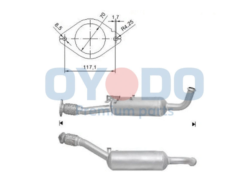 Soot/Particulate Filter, exhaust system (20N0033-OYO)