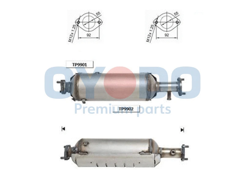 Soot/Particulate Filter, exhaust system (20N0052-OYO)