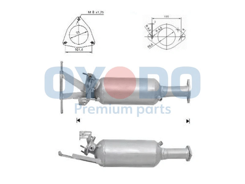 Soot/Particulate Filter, exhaust system (20N0072-OYO)