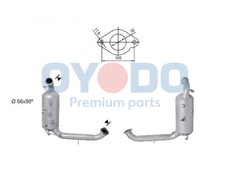 Soot/Particulate Filter, exhaust system (20N0003-OYO)