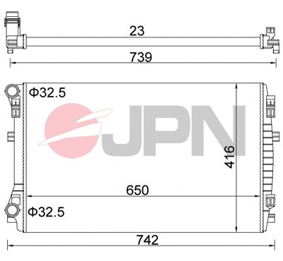 Radiator, engine cooling (60C9069-JPN)