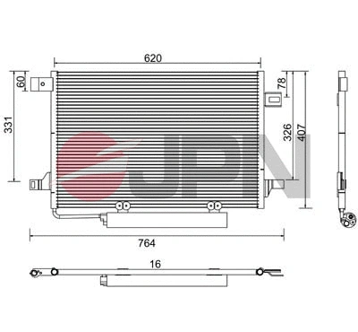 Condenser, air conditioning (60C9105-JPN)