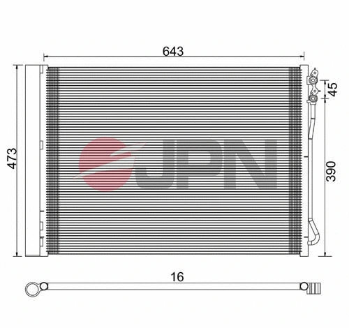 Condenser, air conditioning (60C9085-JPN)