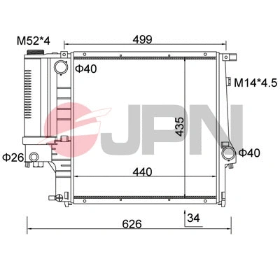 Radiator, engine cooling (60C9006-JPN)