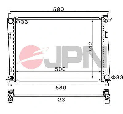 Radiator, engine cooling (60C9026-JPN)