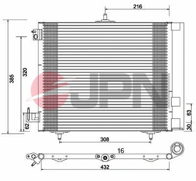 Condenser, air conditioning (60C9090-JPN)