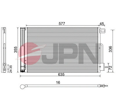 Condenser, air conditioning (60C9098-JPN)