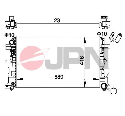 Radiator, engine cooling (60C9066-JPN)